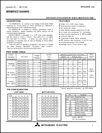 M5M5V216AWG-70L Datasheet