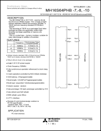 MH16S64PHB-10 Datasheet