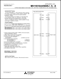 MH16V6445BWJ-6 Datasheet
