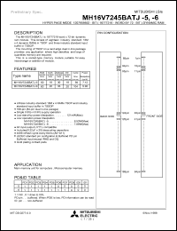 MH16V7245BATJ-5 Datasheet