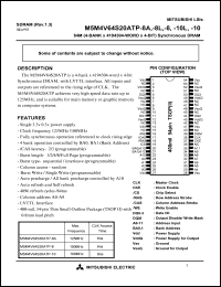 M5M4V64S20ATP-10L Datasheet