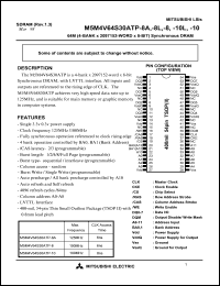 M5M4V64S30ATP-8L Datasheet