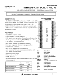 M5M4V64S40ATP-10L Datasheet