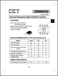 CEM4416 Datasheet