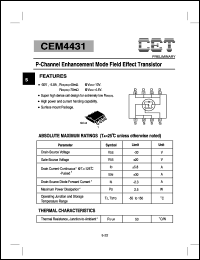 CEM4431 Datasheet