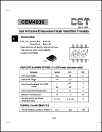 CEM4936 Datasheet
