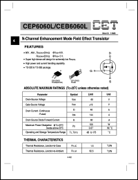 CEP6060L Datasheet