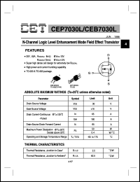 CEP7030L Datasheet