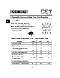 CEM8933 Datasheet