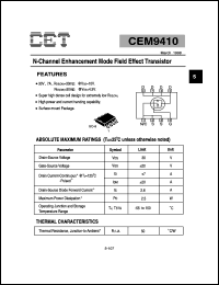 CEM9410 Datasheet