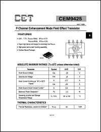CEM9425 Datasheet