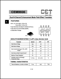 CEM9936 Datasheet