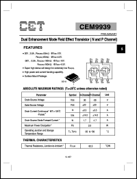 CEM9939 Datasheet