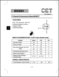 BSS84 Datasheet
