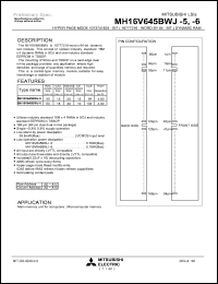 MH16V645BWJ-5 Datasheet