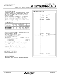 MH16V7245BWJ-5 Datasheet