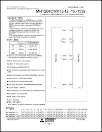 MH1S64CWXTJ-15 Datasheet