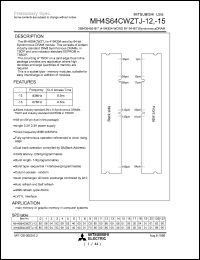MH4S64CWZTJ-15 Datasheet