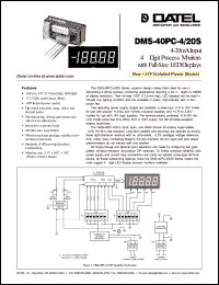 DMS-40PC-4-20S-24RH-I Datasheet