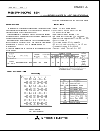 M5M5V416CWG-85HI Datasheet