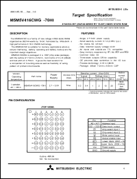 M5M5V416CWG Datasheet