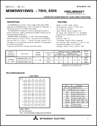 M5M5W816WG-85HI Datasheet