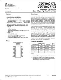 CD54HC173F Datasheet
