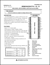 M5M4V64S30ATP-12 Datasheet