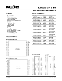 MX23C1610MC-10 Datasheet