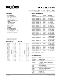MX23L1610PC-15 Datasheet