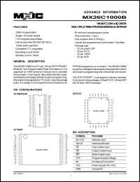 MX26C1000BPC-10 Datasheet