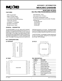 MX26C2000BTI-15 Datasheet