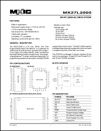 MX27L2000PC-20 Datasheet