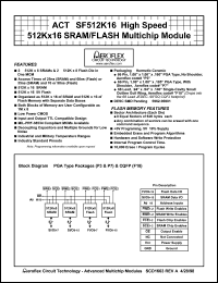 ACT-SF512K16N-26P7Q Datasheet