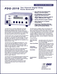 PDG-2510 Datasheet