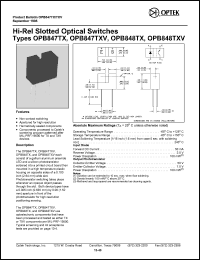 OPB848TXV Datasheet