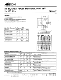 DU2880T Datasheet