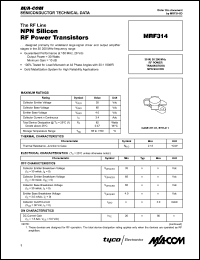 MRF314 Datasheet