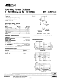 MTH-50 Datasheet