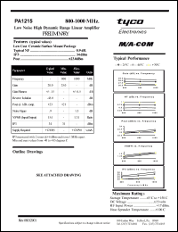 PA1215 Datasheet