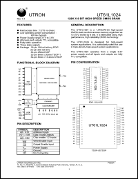 UT61L1024KC-12 Datasheet