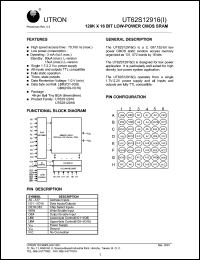 UT62S12916BS-70L Datasheet