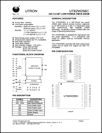 UT62W256CPC-70L Datasheet