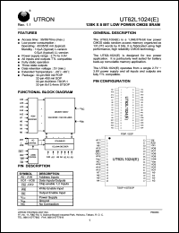 UT62L1024PC-70LLE Datasheet