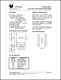 UT62L64CPC-35 Datasheet