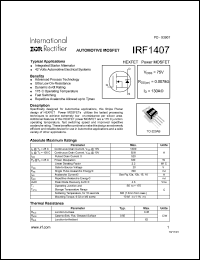 IRF1407 Datasheet