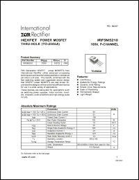 IRF5M5210 Datasheet