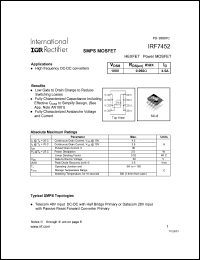 IRF7452 Datasheet