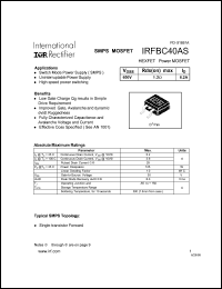 IRFBC40AS Datasheet