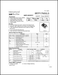 IRFP17N50LS Datasheet